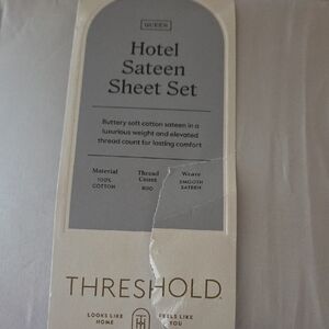 Threshold Hotel Sateen Sheet Set - White